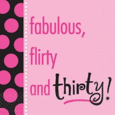 Fabulous, Flirty & Thirty! Beverage Napkins AM5044231