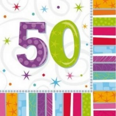 50th Radiant Birthday Luncheon Napkin AM991416
