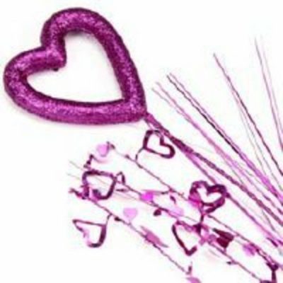 Spangles Foam Heart Outline Fuchsia P400310