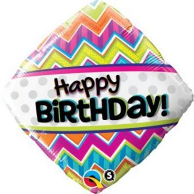 Birthday Chevron Patterns Foil Balloon Q14687