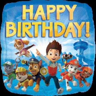 Paw Patrol Happy Birthday Foil Balloon ANA30180