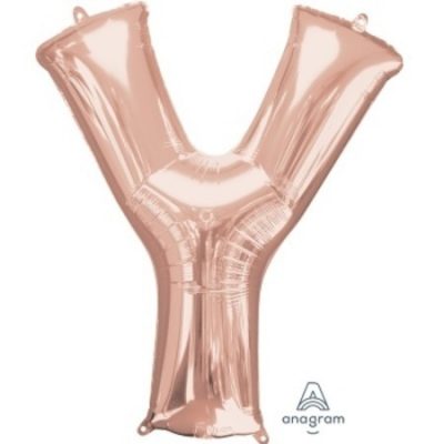 Rose Gold Letter Y Supershape Foil Balloon ANA36588
