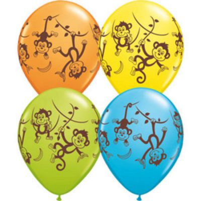 Mischievous Monkeys Assortment Latex Balloons Q45313