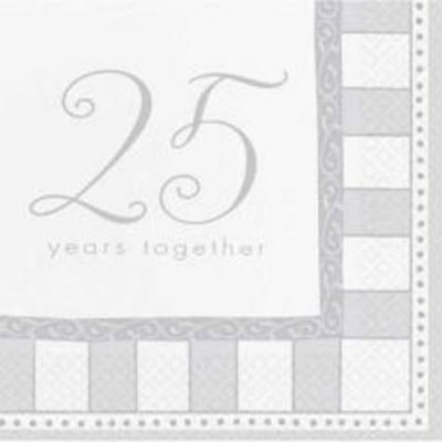 Silver Anniversary Wishes Luncheon Napkins AM519095