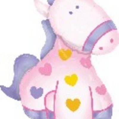 Soft Pony Minishape Foil Balloon Q32929 - F - Uninflated, Heat Sealer Required