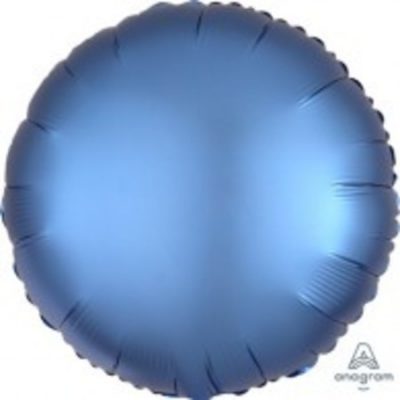 Round Azure Satin Luxe 18 inch (45 cm) Foil Balloon ANA36808