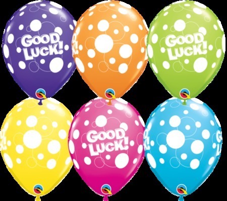 Tropical Assortment Good Luck Dots Latex Balloons Q40349