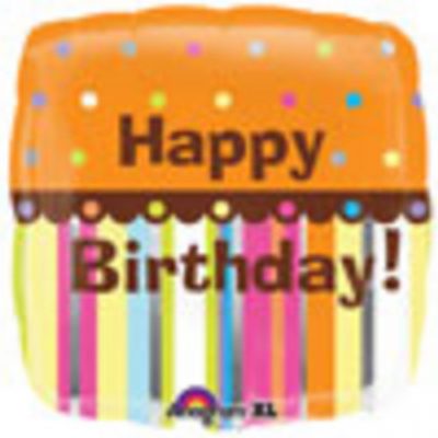 Birthday Stripes & Dots Jr. Shape Foil Balloon ANA17945
