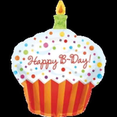 Happy Birthday Cupcake SuperShape Foil Balloon ANA16079