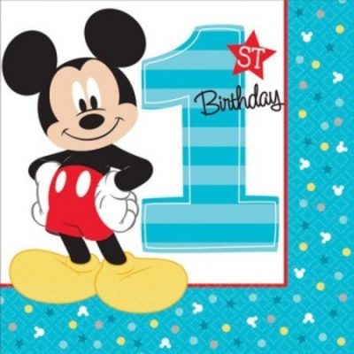 Mickey 1st Birthday Luncheon Napkins Fun To Be One AM511833