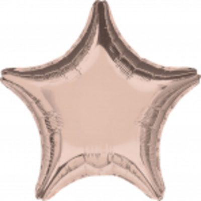 Rose Gold Star 9 inch (22 cm) Foil ANA36188 - F - Uninflated, Heat Sealer Required