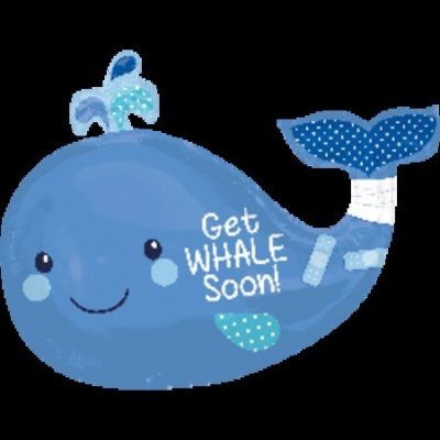 Get Whale Soon Supershape Foil Balloon ANA30852