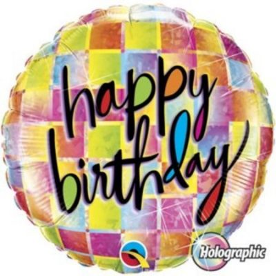 Birthday Kaleidoscope Holographic Foil Balloon Q35332