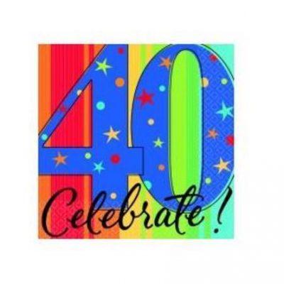 A Year To Celebrate 40 Beverage Napkin AM5097985