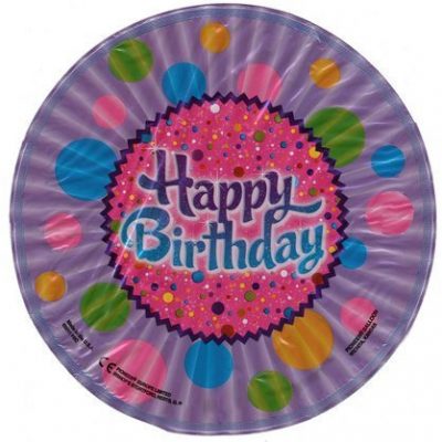 Happy Birthday Cupcake 9 inch (23cm) Q32949 - I - Inflated, On Cup & Stick