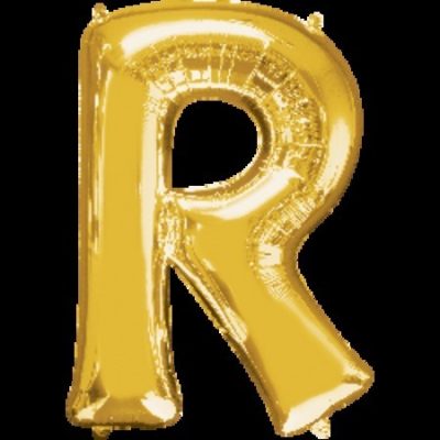 Gold Letter R Megaloon 32 inch (81 cm) Foil Balloon ANA32982