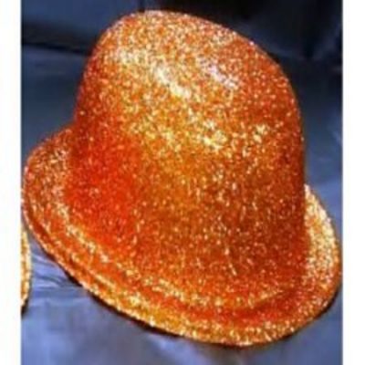 Bowler Hat Orange Glitter MFGH-1-ORB