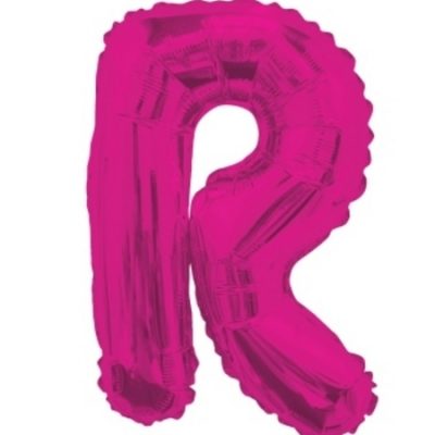 Letter R Magenta Foil Shape Balloon R14M