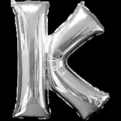Silver Letter K Megaloon Foil Balloon ANA32967