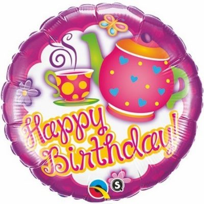 Happy Birthday Tea Time Foil Balloon Q41248
