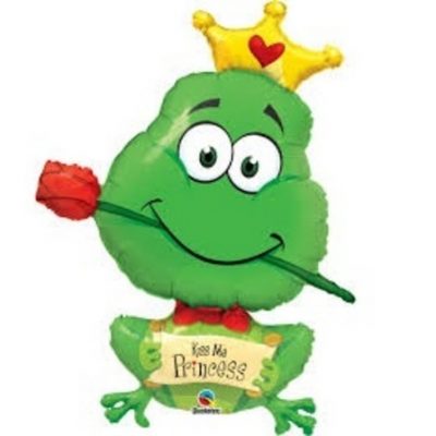 Frog Kiss Me Princess Foil Shape Balloon Q29351