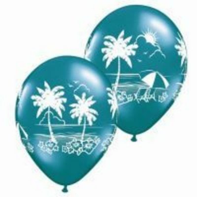 Tropical Vistas Fantasy Assortment Latex Balloons Q37157