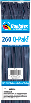 Navy 260Q Fashion Tone Latex Balloons Q57212