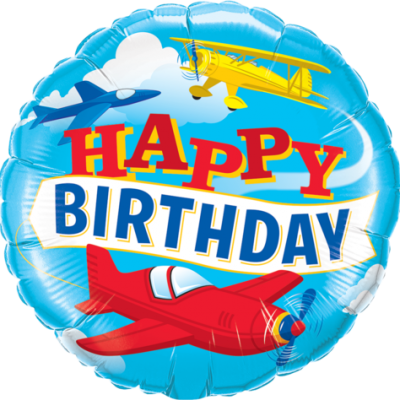 Birthday Airplanes Foil Balloon Q57796