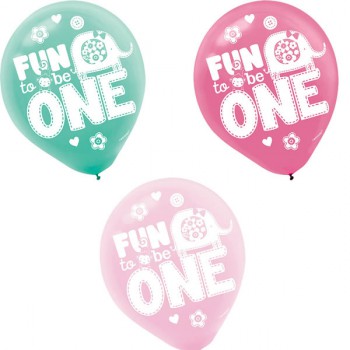 One Wild Girl Latex Balloons 1st Birthday  AM110084