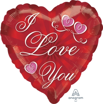 Radiating I Love You Heart Shape Foil Balloon ANA29881