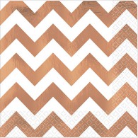 Rose Gold Chevron Luncheon Napkins AM510034