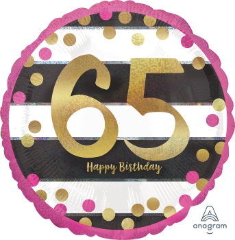 Pink & Gold Miletsone 65 Foil Balloon ANA37166