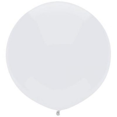 17 inch (43 cm) Round Bright White Outdoor Balloon Q16597