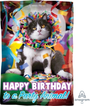 Avanti HBD Party Animal Junior Shape Foil Balloon ANA36378