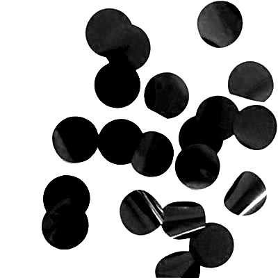 Black Confetti 1cm Circles CONBL1