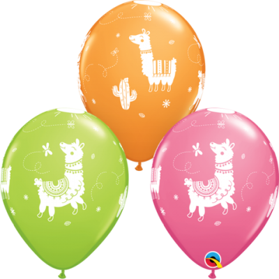 Llamas Around Special Assortment Latex Balloons Q85837