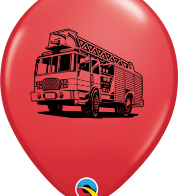 Red Fire Dept. Latex Balloons Q85835