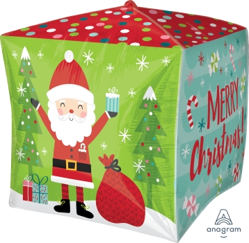 Happy Santa Cubez Ultrashape Foil Balloon ANA38299