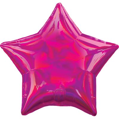 Magenta Iridescent Holographic Star Shape Foil Balloon ANA39267