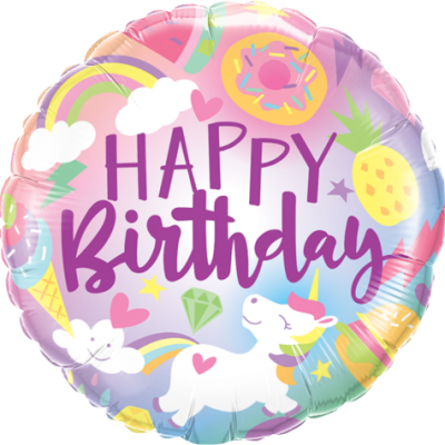 Happy Birthday Fantastical Fun 18 inch (45cm) Foil Balloon Q88010