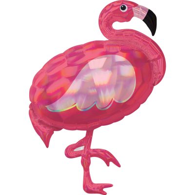 Pink Iridescent Flamingo SuperShape Foil Balloon ANA39378