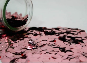 Small 1cm Confetti (250g Zip Lock Bag) Metallic Light Pink CONLP1