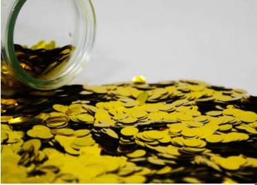 Small 1cm Confetti (250g Zip Lock Bag) Metallic Gold CONG1