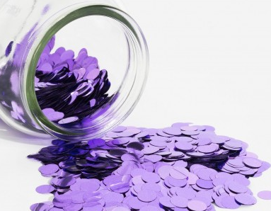 Small 1cm Confetti (250g Zip Lock Bag) Metallic Lilac CONL1
