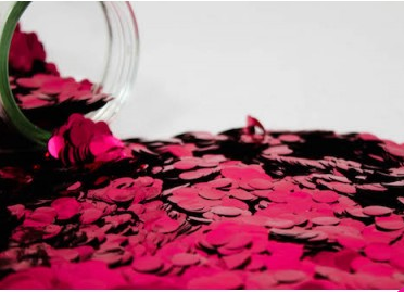Small 1cm Confetti (250g Zip Lock Bag) Metallic Hot  Pink CONHP1