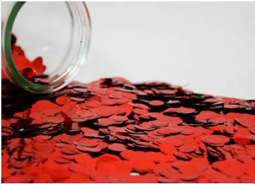Small 1cm Confetti (250g Zip Lock Bag) Metallic Red CONR1