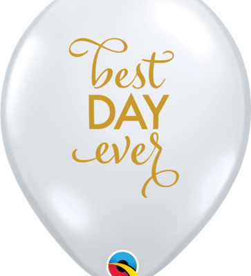 Simply Diamond Clear Best Day Ever 11" Latex Balloons Q88205