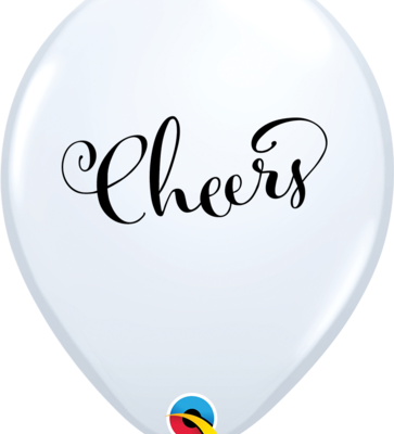 Simply White Cheers 11" Latex Balloons Q88206