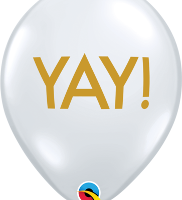 Diamond Clear Simply Yay 11" Latex Balloons Q88209