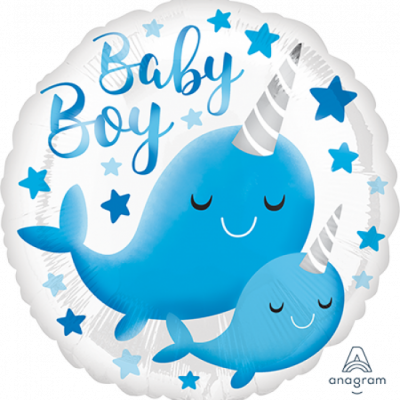Narwhal Baby Boy Standard HX Foil Balloon ANA39634